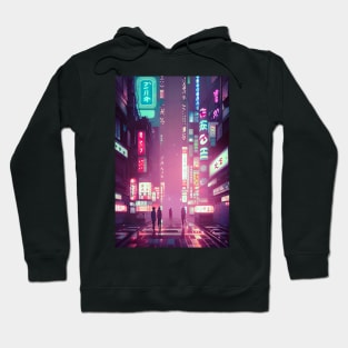 People Tokyo Neon Anime Japan Vibes <3 Hoodie